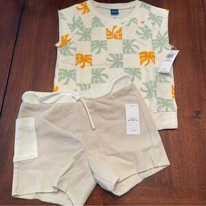 Old Navy Kids Matching Set - Cream, Orange, Green